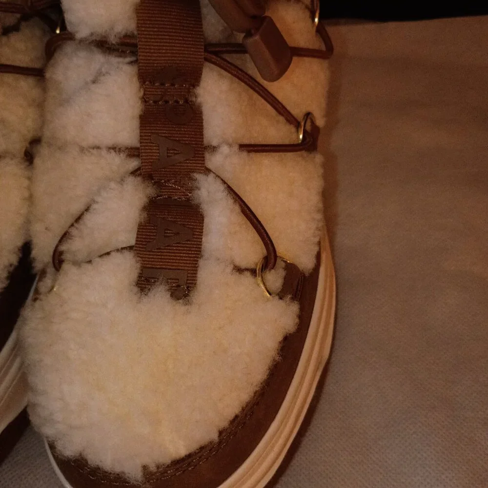 PAJAR JANIE WATERPROOF CARMEL/CREAM FAUX FUR SNOW BOOT SZ 10 NWT NWOB - Picture 3 of 11